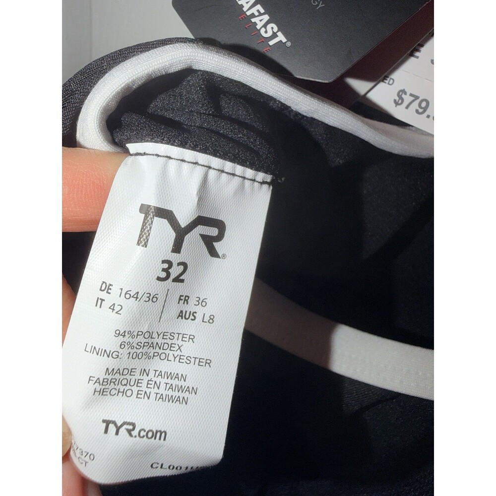 TYR Hexa Diamondfit One Piece Swimsuit Womens Sz M 32 Performance Training New - Picture 8 of 11